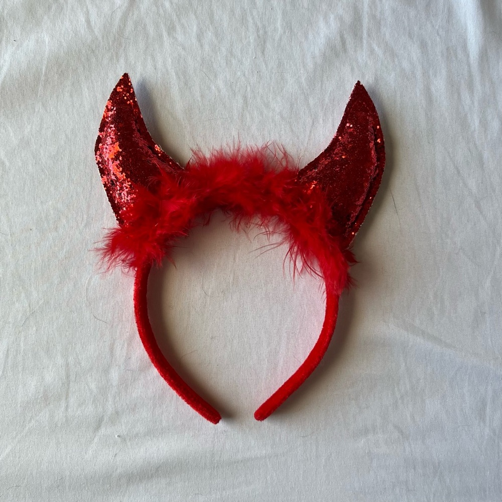Red devil headband for halloween costume